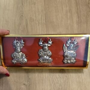 Gorham Silver Holiday Reindeer Trio
